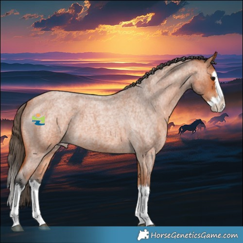 Horse Color:Bay Roan Splash Appaloosa 