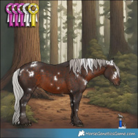 Horse Color:White Spotted Silver Brown