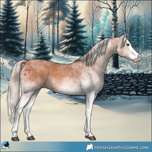 Horse Color:White Spotted Chestnut Splash Rabicano 