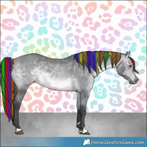 Horse Color:Platinum Painted Bay Chinchilla 