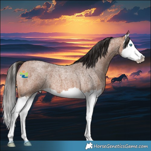 Horse Color:Bay Roan Splash Appaloosa 