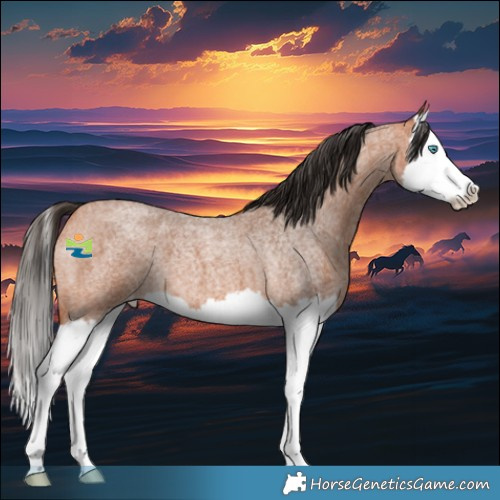 Horse Color:Bay Roan Splash Appaloosa 