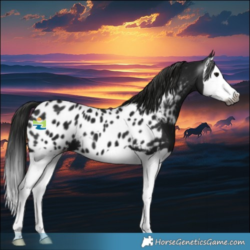 Horse Color:Gray Black Splash Appaloosa 
