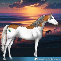Horse Color:Gray Silver Buckskin Splash 