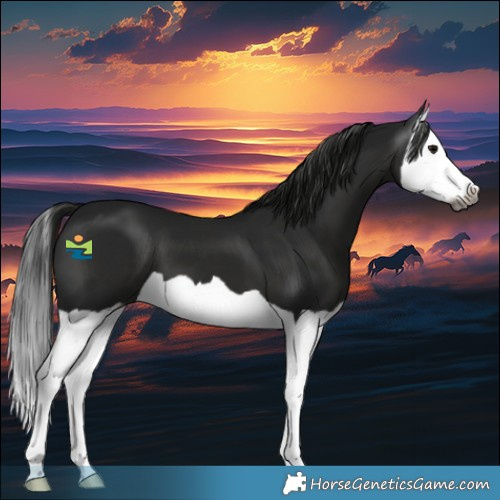 Horse Color:Gray Black Splash