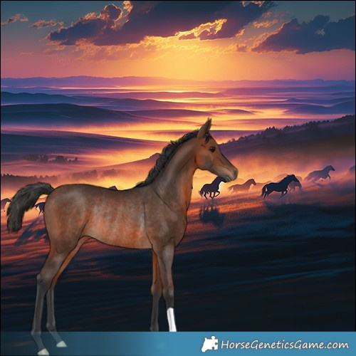 Horse Color:Brown Rabicano 