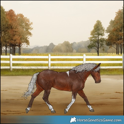 Horse Color:Silver Brown Tobiano 