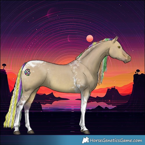 Horse Color:Painted Watercolor Silver Bay Dun Tobiano Rabicano