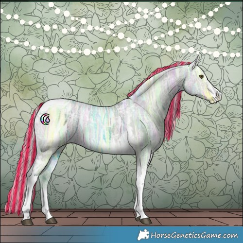 Horse Color:Painted Watercolor Silver Bay Ice Dun Tobiano 