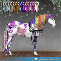 Horse Color:Painted Watercolor Silver Brown Splash Tobiano Rabicano