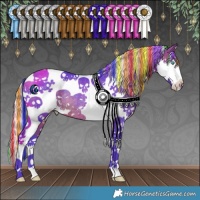 Horse Color:Painted Watercolor Silver Brown Splash Tobiano Rabicano 