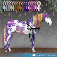 Horse Color:Painted Watercolor Silver Brown Splash Tobiano Rabicano 