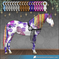 Horse Color:Painted Watercolor Silver Brown Splash Tobiano Rabicano 