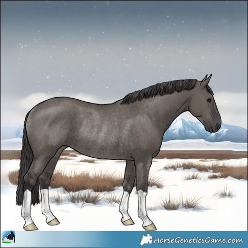 Horse Color:Smoky Grullo Mushroom Rabicano 