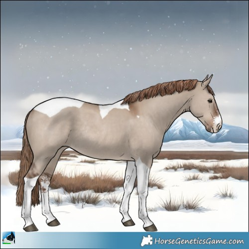 Horse Color:Liver Red Dun Sabino Tobiano Rabicano 