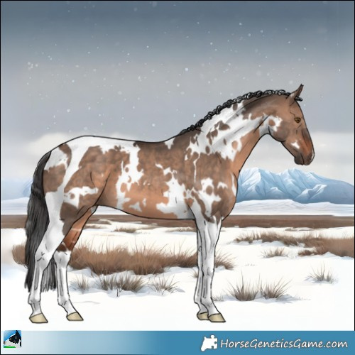 Horse Color:White Spotted Brown Dun Mushroom Tobiano 