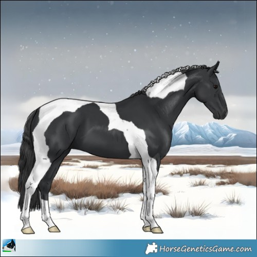 Horse Color:Black Mushroom Tobiano 
