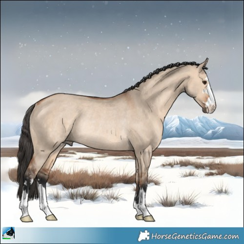 Horse Color:Bay Dun Mushroom Rabicano 