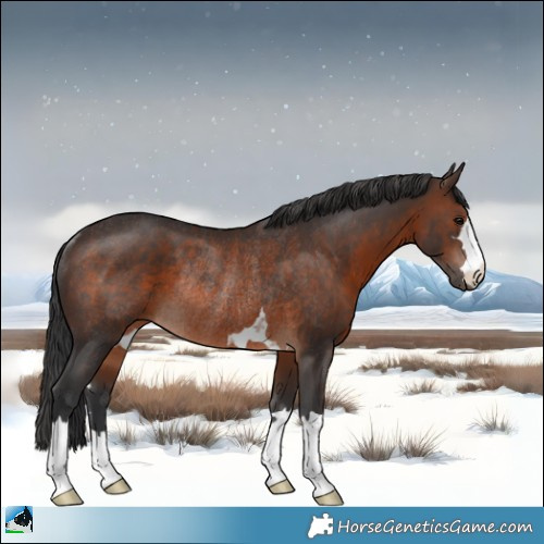 Horse Color:Brown Rabicano 