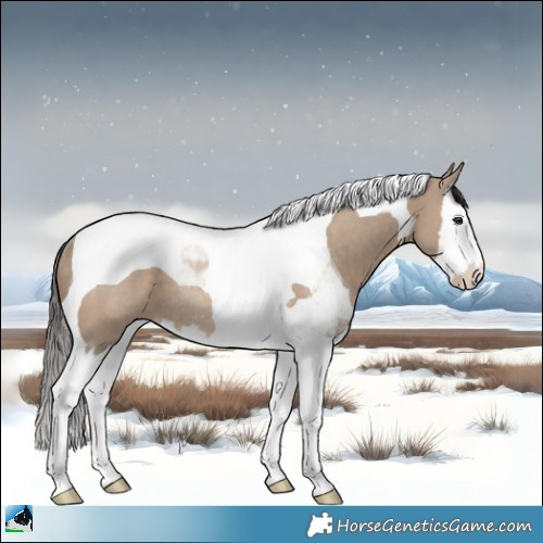 Horse Color:Liver Red Dun Sabino Splash Tobiano Rabicano 
