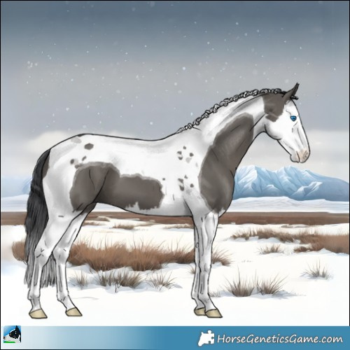 Horse Color:Grullo Splash Tobiano 