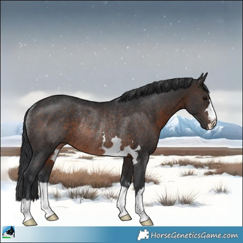 Horse Color:Brown Rabicano 
