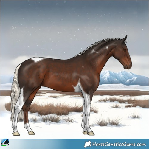 Horse Color:Liver Chestnut Mushroom Tobiano 