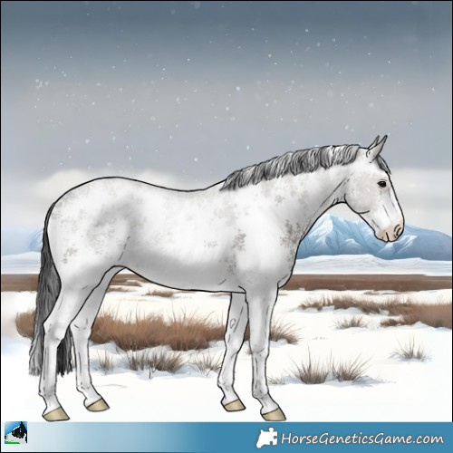 Horse Color:Grullo Mushroom Sabino Rabicano 