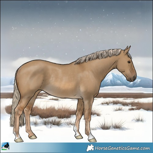Horse Color:Chocolate Palomino Dun Rabicano 