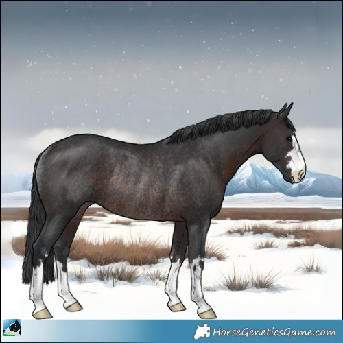 Horse Color:Brown Rabicano 