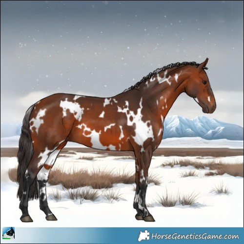 Horse Color:White Spotted Bay 