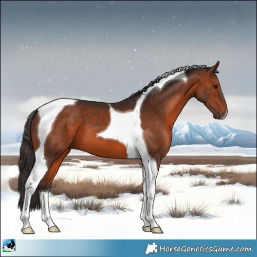 Horse Color:Bay Tobiano 