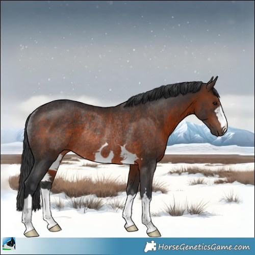 Horse Color:Brown Rabicano 