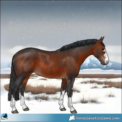 Horse Color:Brown Rabicano 