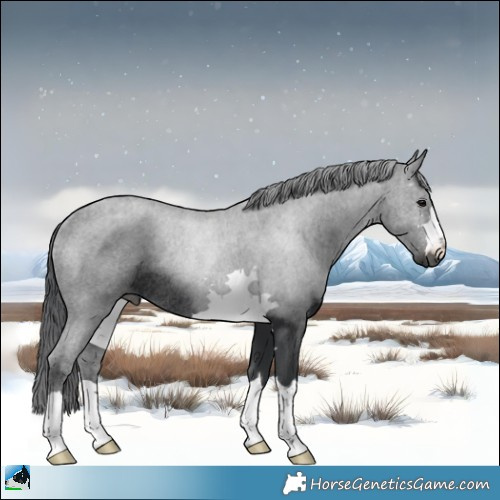 Horse Color:Black Mushroom Rabicano 