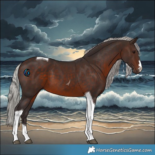 Horse Color:Silver Brown Tobiano 