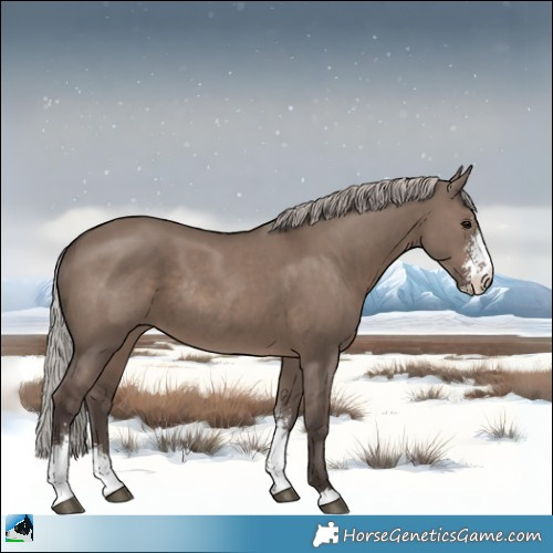Horse Color:Silver Grullo Mushroom Sabino Rabicano 