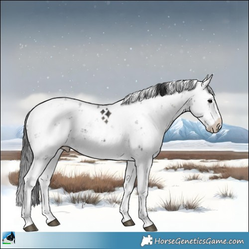 Horse Color:Grullo Mushroom Sabino Rabicano 