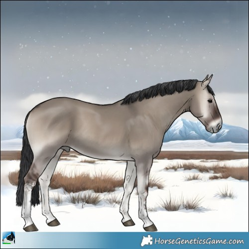 Horse Color:Grullo Onyx Sabino 