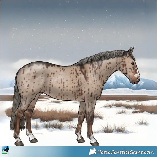 Horse Color:Liver Red Dun Mushroom Rabicano Brindle 