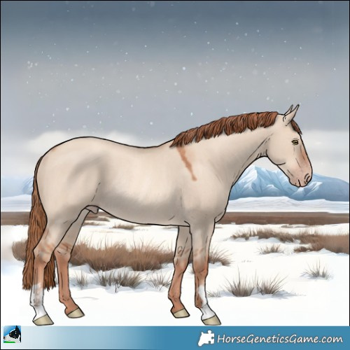 Horse Color:Gold Champagne Dun Rabicano 