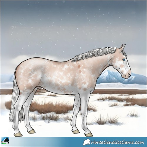 Horse Color:Gold Champagne Dun Mushroom Sabino Splash 