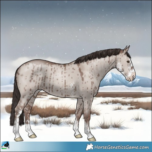 Horse Color:Classic Champagne Dun Mushroom Sabino Brindle 