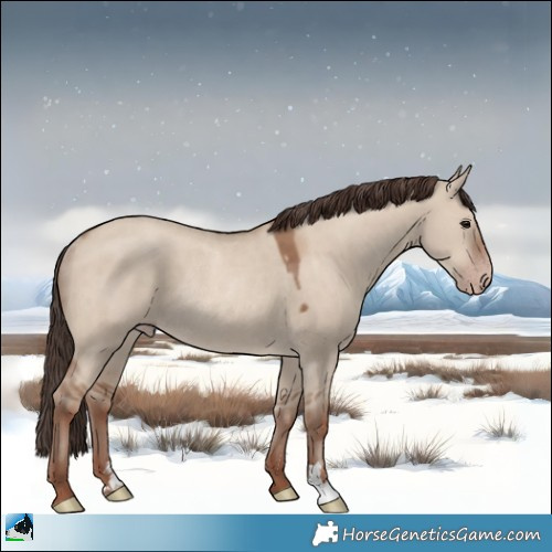 Horse Color:Classic Champagne Dun Rabicano 