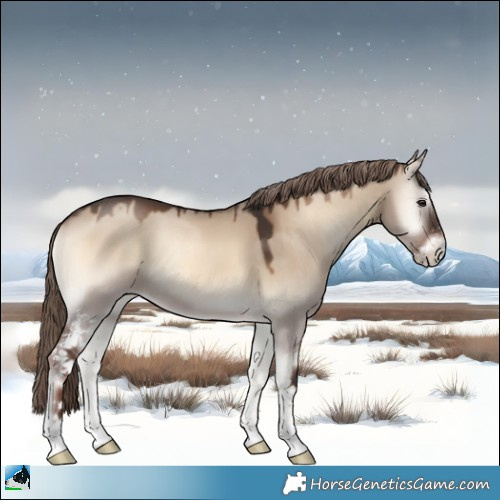 Horse Color:Liver Red Dun Onyx Sabino 