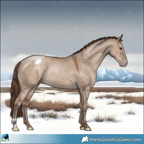 Horse Color:Classic Champagne Dun Varnish Rabicano 