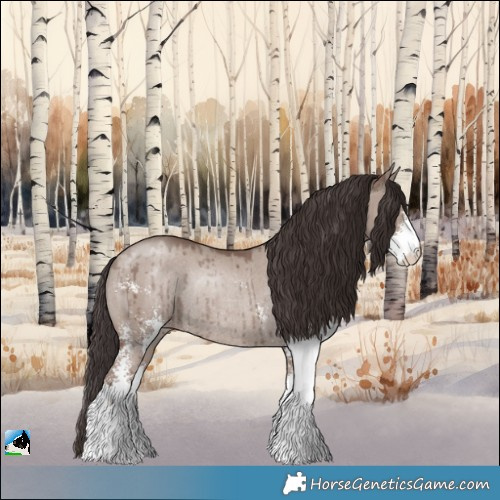 Horse Color:Classic Champagne Dun Mushroom Sabino Rabicano Brindle 