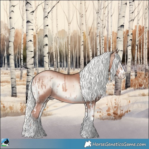 Horse Color:Gold Champagne Onyx Mushroom Sabino 