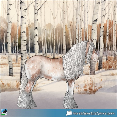 Horse Color:Gold Champagne Onyx Mushroom Sabino 