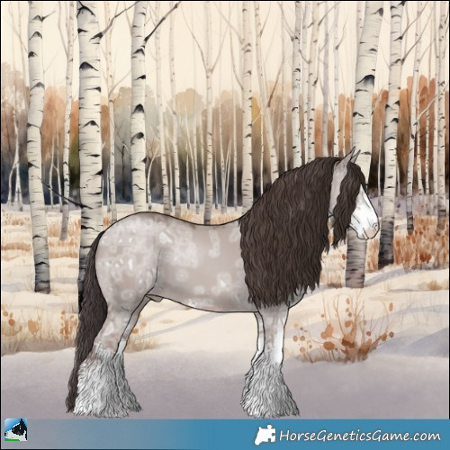 Horse Color:Classic Champagne Ice Dun Mushroom Sabino 